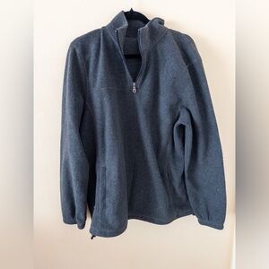 Mens Grey Croft and Barrow Fleece Pullover size Large VGUC
